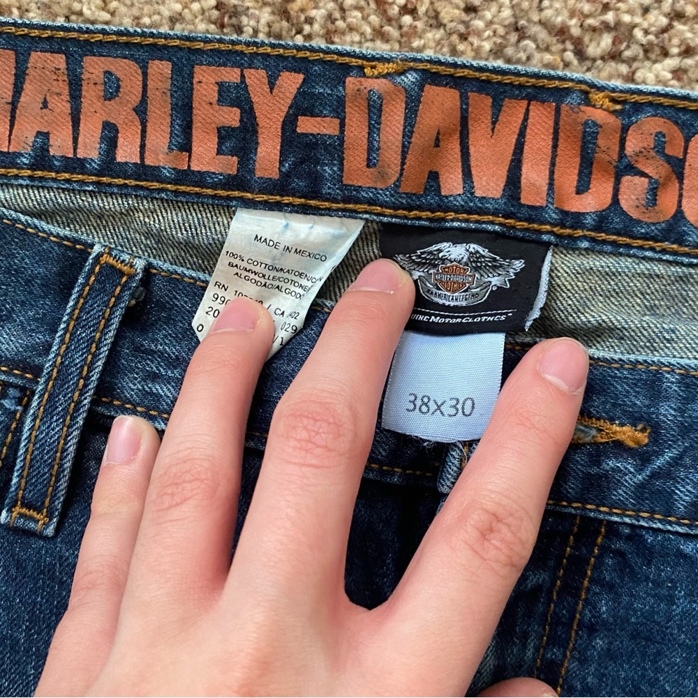Harley-Davidson Men's Blue Jeans - Picture 4 of 5